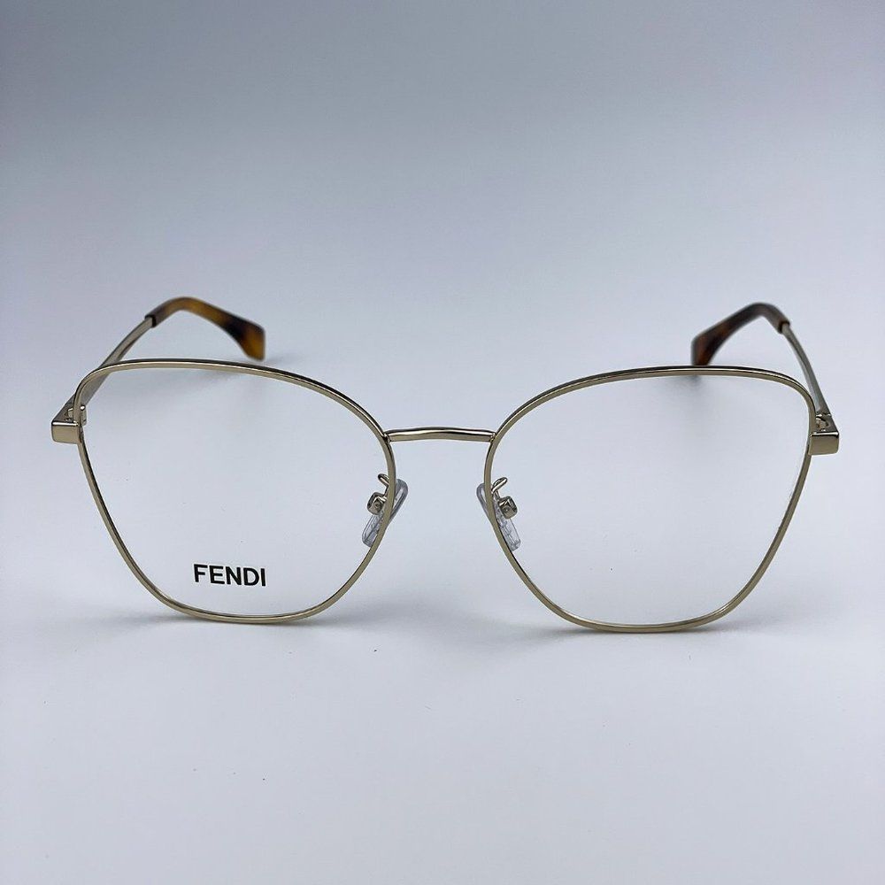 š„Fendi FE50007UĀ ā033 Eyeglasses Light Gold Butterfly Women - Picture 8 of 10